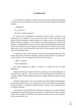 6 
 
La culebra gris 
 
La velocidad era constante. La carretera parecía una enorme culebra gris que partía 
en dos las tie