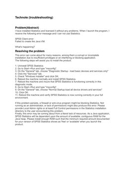 Troubleshooting SPSS Java VM Errors | PDF | Spss | Statistics