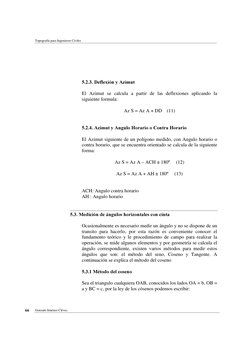 Topografía para Ingenieros Civiles  
Gonzalo Jiménez Cleves 

 
'HIOH[LyQ\$]LPXW
 
El Azimut se calcula a partir