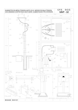 SUMINISTRO EN MEDIA TENSION HASTA 33 KV, MEDIDO EN BAJA TENSION,
CON DEMANDA CONTRATADA HASTA 60KW. (SUBESTACION TIPO INTERIO
