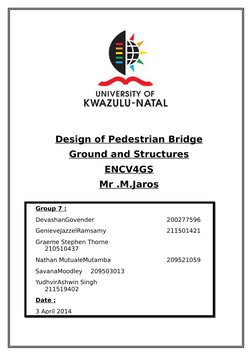 Pedestrian Bridge Design Overview | PDF | Deep Foundation | Stairs