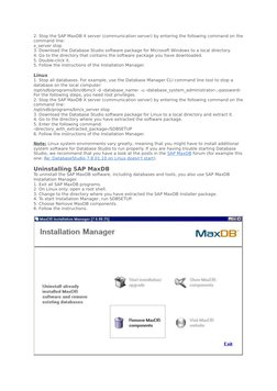 SAP MaxDB Installation Guide for Windows/Linux | PDF | Installation ...