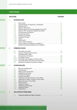 CONTENIDO
SECCIÓN
PÁGINA
1. 	
INTRODUCCIÓN
	
1.1	
Bienvenido!!
	
1.2   	
Características de integración y flexibilidad
	
1.3