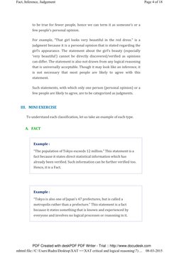 Understanding Facts, Inferences, Judgements | PDF | Inference | Opinion