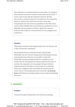 Understanding Facts, Inferences, Judgements | PDF | Inference | Opinion