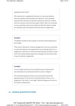 Understanding Facts, Inferences, Judgements | PDF | Inference | Opinion