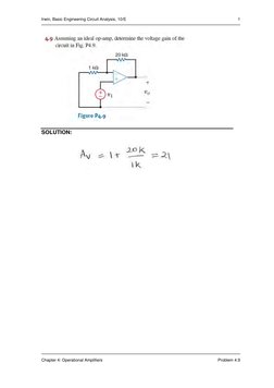 Op-Amp Problems and Solutions Guide | PDF | Operational Amplifier ...