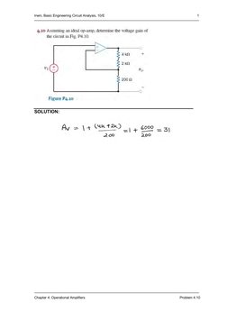 Op-Amp Problems and Solutions Guide | PDF | Operational Amplifier ...