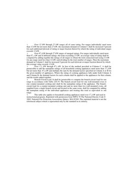 1. 
Over 12 kW through 27 kW ranges all of same rating. For ranges individually rated more 
than 12 kW but not more than 27 k