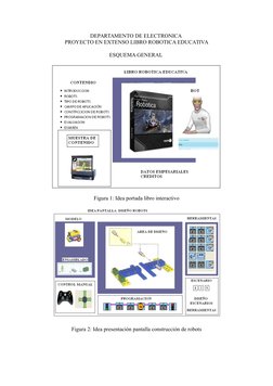DEPARTAMENTO DE ELECTRONICA 
PROYECTO EN EXTENSO LIBRO ROBOTICA EDUCATIVA
ESQUEMA GENERAL 
Figura 1: Idea portada libro inter