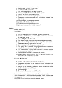 3. ¿Qué tenía de diferente la niña nueva?
4. ¿Cómo era la niña físicamente?
5. ¿Por qué había ido la niña nueva a ese coleg