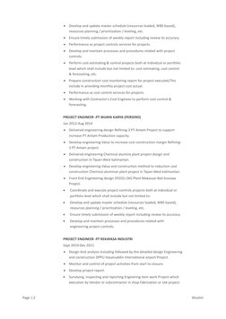 Page | 2 
Muslim 
 
 Develop and update master schedule (resources loaded, WBS based), 
resources planning / prioritization