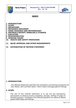 HDPE Piping Installation Method Statement | PDF | Pipe (Fluid ...
