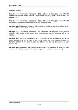 ScanMaster-ELM 
Allowable Location(s)
Location  #4:  This location represents a DLC positioned on the  upper part of the IP