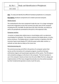 Identifying Computer Peripherals | PDF | Disk Storage | Computer Data ...