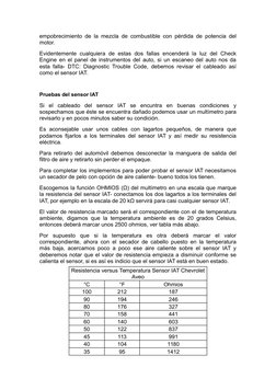 empobrecimiento de la mezcla de combustible con pérdida de potencia del
motor.
Evidentemente  cualquiera  de  estas dos falla