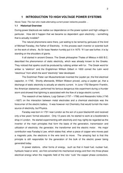 2 
 
1 INTRODUCTION TO HIGH VOLTAGE POWER SYSTEMS 
Nicola Tesla: The man who made alternating current power networks possible