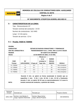 MEMORIA DE CÁLCULO DE CONDUCTORES SERV. AUXILIARES 
CENTRAL EL BATO 
 
 Página 4 de 7 
 
 
 
 
 
 
 
N° DOCUMENTO: 0703PY324-