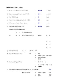 ESP Design Calculation Overview | PDF | Science & Mathematics