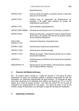 COGUANOR NTG 41003 h4 
 
 
6/26 
Especificaciones. 
 
(ASTM C 618) 
Ceniza volante de carbón y puzolana natural o calcinada