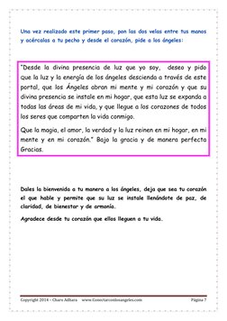 Copyright 2014 – Charo Adhara     www.Conectarconlosangeles.com 
Página 7 
 
Una vez realizado este primer paso, pon las dos