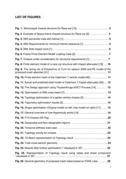 i 
 
LIST OF FIGURES 
 
Fig. 1.  Monocoque chassis structure for Race car [13] ……...………………..…….…3 
Fig. 2. Example of Space