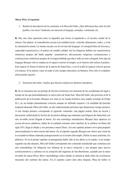 Maese Pérez el organista
1.
Realiza la descripción de los asistentes a la Misa del Gallo. ¿Qué diferencia hay entre los del
p