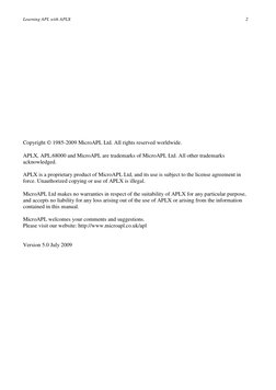 Learning APL with APLX