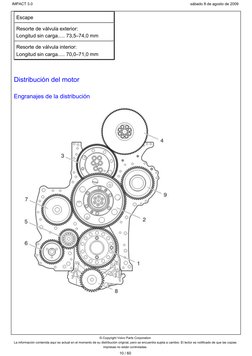 Escape
Resorte de válvula exterior:
Longitud sin carga..... 73,5–74,0 mm
Resorte de válvula interior:
Longitud sin carga.....
