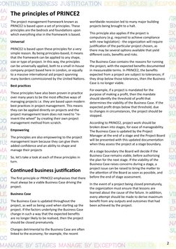 PRINCE2 Principles for Project Management | PDF | Project Management ...