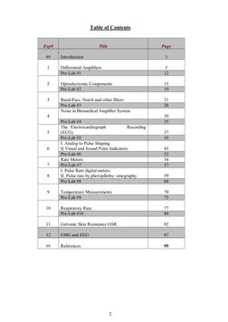 2
 
s
e of Content
Tabl
  
  
  
  
  
  
 
 
Page 
 
Title 
 
Exp# 
 
3 
 
Introduction 
 
## 
 
5 
 
Differential Ampl