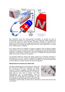 Este fenómeno tiene dos consecuencias principales. La primera es que la 
acumulación de cargas en un lado de la placa, en e