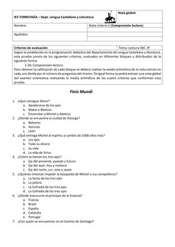 IES TORREVIGÍA – Dept. Lengua Castellana y Literatura       
Nota global: 
Nombre:    
Nota criterio 1 (Comprensión lectora