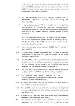 of   CT   input   shall   be provided. Details of such scheme shall he furnished
in the offer. CT/PT   secondary   shall   no