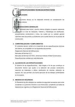 Expediente Técnico del Saldo de Obra: “CREACION DEL CENTRO DE SERVICIOS DE APOYO AL HABITAT DEL C.C.
PAMPALLACTA-SECTOR QUISU
