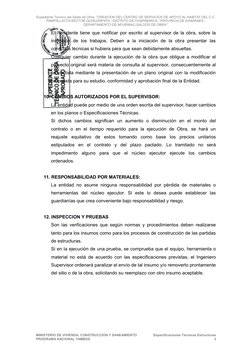 Expediente Técnico del Saldo de Obra: “CREACION DEL CENTRO DE SERVICIOS DE APOYO AL HABITAT DEL C.C.
PAMPALLACTA-SECTOR QUISU