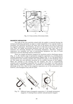 10 
        
 
Fig. 12. Cross section of de-stoner deck. 
 
 
MAGNETIC SEPARATOR 
The bulk of the iron particles mixed with