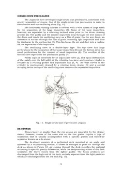 9 
SINGLE-DRUM PRECLEANER 
The Japanese have developed single-drum type precleaners, sometimes with 
gravity separation of