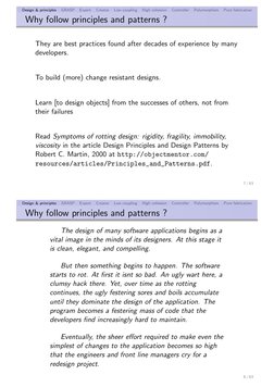 (http://objectmentor.com/resources/articles/Principles_and_Patterns.pdf)Design & principles
GRASP
Expert
Creator
Low couplin