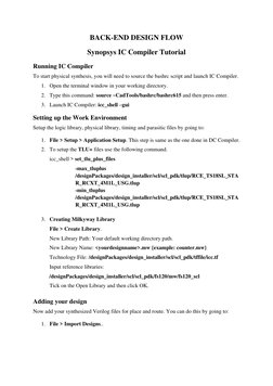 Synopsys ASIC Design Flow Tutorial | PDF | Hardware Description ...