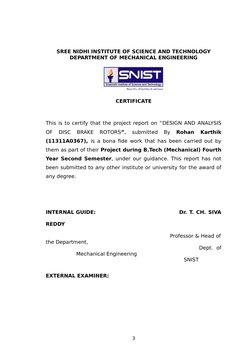 SREE NIDHI INSTITUTE OF SCIENCE AND TECHNOLOGY
DEPARTMENT OF MECHANICAL ENGINEERING
CERTIFICATE
This is to certify that the p