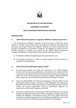 ASEAN Chartered Professional Engineer Guide | PDF | Association Of ...