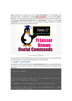 (http://www.tecmint.com/wp-content/uploads/2013/10/Lesser-Known-Commands.png) 
 
Linux command line attracts most of the Lin