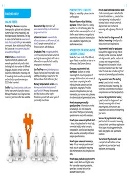 FURTHER HELP
ONLINE TESTS
Profiling for Success comprises 
three practice aptitude tests (abstract, 
numerical and verbal r