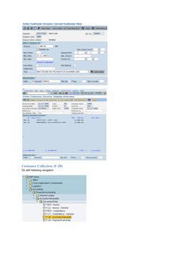   
Customer Collection (F-28) 
Go with following navigation   
