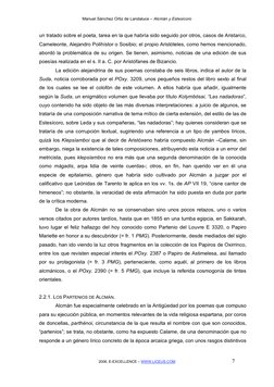 Manuel Sánchez Ortiz de Landaluce – Alcmán y Estesícoro 
 
 
2006, E-EXCELLENCE – WWW.LICEUS.COM 
7 
 
un tratado sobre el po