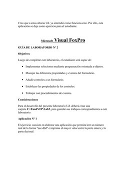 Creo que a estas alturas Ud. ya entendió como funciona esto. Por ello, esta 
aplicación se deja como ejercicio para el estu