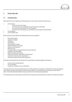 Power take-offs           1
7. 
Power take-offs
7.1. 
Fundamentals
Power take-offs can be installed at the following points,