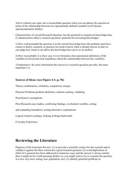 You've refined your topic into a researchable question when you can phrase the question in 
terms of the relationship betwe