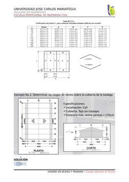 6
UNIVERSIDAD JOSE CARLOS MARIATEGUI
FACULTAD DE INGENIERIAS
ESCUELA PROFESIONAL DE INGENIERIA CIVIL
SOLUCIÓN
DISEÑO EN ACERO